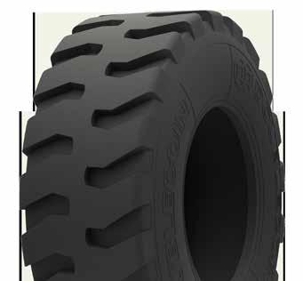 5 15620lb/65psi 153kg/337lb E2/L2 SMALL REM-19 (L-5) ER Non-directional tread pattern with center rib provides enhanced traction Wide footprint for stability; center riding rib for ride comfort