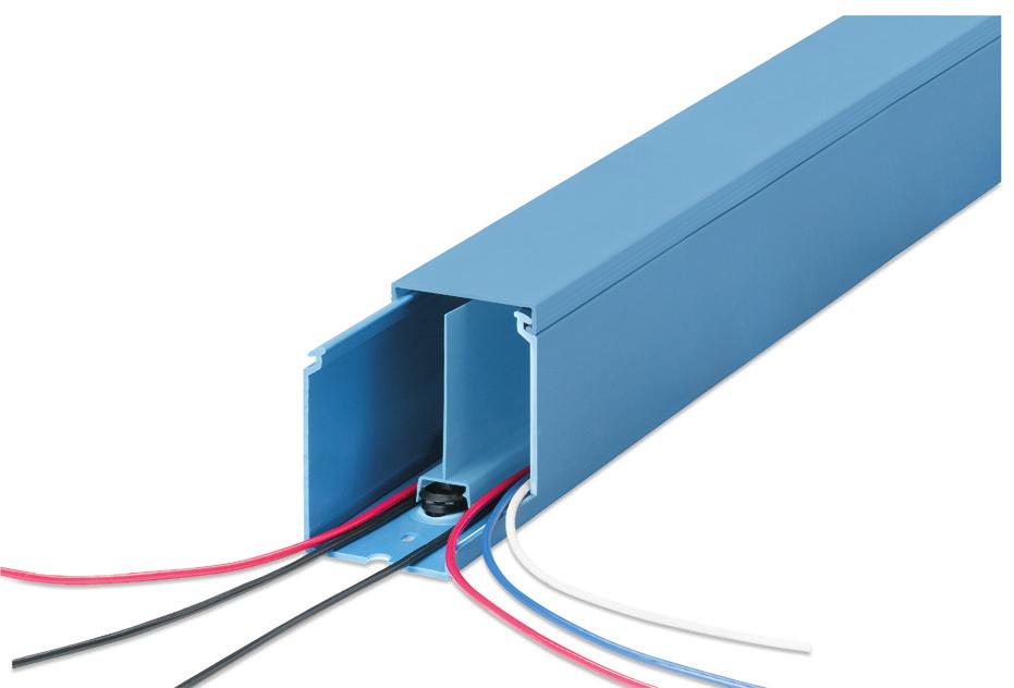 Solid wall wiring duct Flame-retardant PVC offers the protection you need.