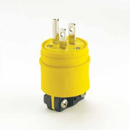 corrosion resistance Dual range cord grip provides positive cord gripping while limiting strain on conductors Rugged nylon interior protects and insulates terminals Connector Wiring chamber provides