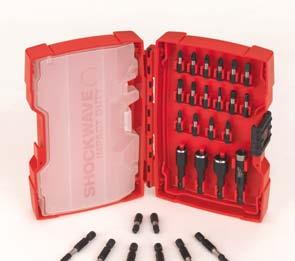 bit holder 60 mm length A wide choice of 25 mm & 50 mm Shockwave Impact Duty bits, 1/4" HEX