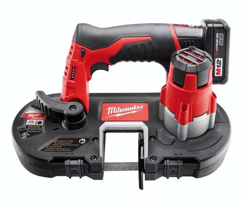 M12 BS M12 cordless bandsaw M12 JS M12 jigsaw Compact light weight design for cutting with one hand overhead in existing installations and in tight spaces REDLINK overload protection electronics in
