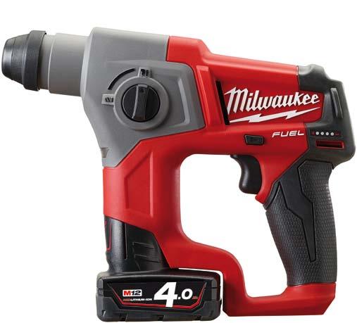 M12 Ch M12 FUEL SdS hammer Superior power to weight ratio in its class with Milwaukee