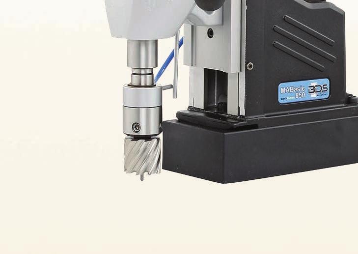 Internal lubrication system With included 1/2" chuck this model easily converts to a standard drill press for conventional twist drills. Optional geared chuck available (Part No. IBC 21).