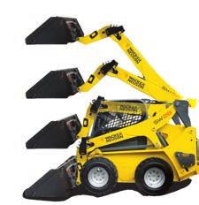 Vertical Lift Vertical lift provides more reach at full height, ideal for dumping and loading trucks with high sides.