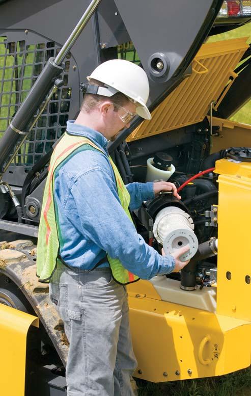 cylinders reduce cycle times Key support from the factory One-year or 2,000-hour Standard Full-Machine Warranty Time-saving maintenance New Holland