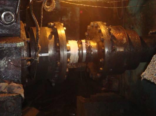 3. The Actual Test of Motor Axis Torque during Seamless Steel Tube Rolling 3.1. Test Position Confirmation Safety coupling was regarded as observation point.