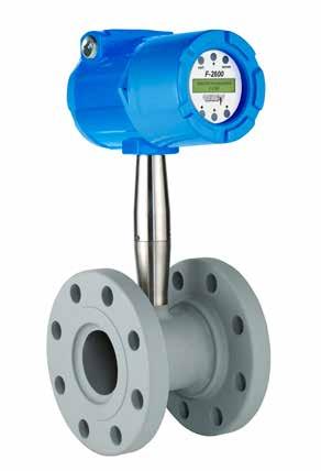 F-2600 SERIES ININE VORTEX FOW METER APPICATIONS Saturated steam Hot water to 500 F (260 C) standard 750 F (400 C) optional Applications with optional pressure sensor Superheated steam to 500 F (260