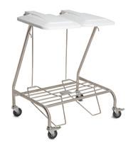 Skip with Lids For soiled linen With foot operated lids 75mm Forked castors (2 Locking)