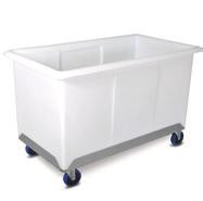 Wet and Dry Linen Trolleys Moist Linen Trolley Durable rotomoulded plastic tub Galvanised sheet metal base frame 125mm