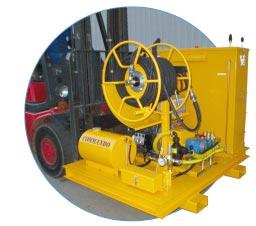 equipment, tractor drawn bowsers or with any equipment, where a source of hydraulic power is readily available.
