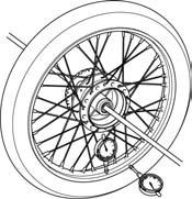 REAR WHEEL/BRAKE/SUSPENSION Remove the side collar from the driven flange. SIDE COLLAR INSPECTION AXLE Set the axle in V-blocks. Turn the axle and measure the runout using a dial indicator.