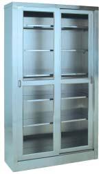 Dimensions: 47 W x 84 H x 16 D SS7840 Storage and Supply Cabinet Five adjustable stainless steel shelves, two