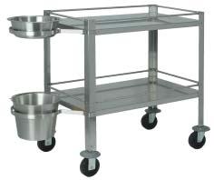 DRESSING CART SS8214 Dressing Cart and Utility Table (Knock Down) Knock down construction, guard rails are stainless steel tubing.5 diameter.