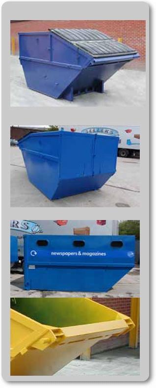 REL Benefits Double folding lids inter lock to be more resistant to water ingress. Recycling options for multi-site locations. Lid lifting handles securely mounted on the side for ease of access.