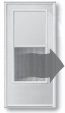 weatherstripping seals like a refrigerator Reversa Screen for top or bottom ventilation Adjustable-speed closers in matching colors Easy to clean etched grid SecureLock matching levers with built-in