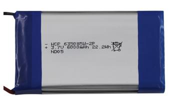 Large Capacity Cells 3.7V, 5,000-10,000mAh Large capacity (3.7V, 5,000-10,000mAh) Li-polymer cells are used to power those applications requiring more higher capacity levels.