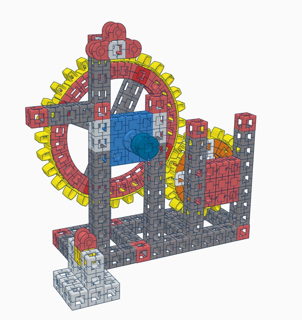 Since the idea was to create a lift in the form of a gear train, the following components were key to the design: Bearing
