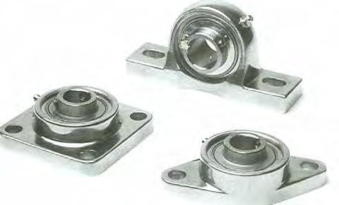 Mounted Units Stainless Steel Mounted Units are designed for use in harsh chemical wash down and corrosive applications. Housings & inserts are 100% stainless steel throughout.