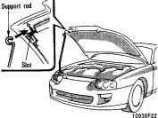 Before closing the hood, check to see that you have not forgotten any tools,