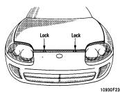 Your Supra has two hood locks at the front edge of the hood. To close the hood, lower the hood until it is about 30 cm (12 in.) about the engine compartment and release it.