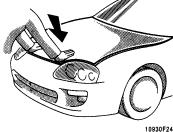 If you notice while driving that the hood is not locked, stop the vehicle at once and close the hood.