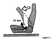 Tilting driver s seatback for rear seat entry Moving passenger s seat for rear seat entry!