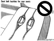 Seat belt extender If your seat belt cannot be fastened securely because it is not long enough, a personalized seatbelt extender is available from your Toyota dealer free of charge.