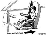 (C)BOOSTER SEAT INSTALLATION A booster seat is used in forward facing only.