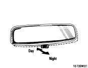To fold the rear view mirror, push backward. The rear view mirrors can be folded backward for parking in restricted areas.