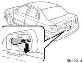 If a person is locked in the trunk, he/she can pull down the phosphorescent handle on the inside of trunk lid to