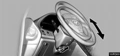 COMFORT ADJUSTMENT TILT STEERING WHEEL OUTSIDE REAR VIEW MIRRORS 16R300 16R010b To change the steering wheel angle, hold the steering wheel, pull up the lock release lever, tilt the steering wheel to