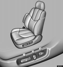 COMFORT ADJUSTMENT Adjusting front seats Adjusting seat position 16R002b 16R001c Move the control switch in the desired direction. Releasing the switch will stop the seat in that position.