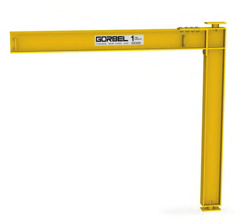 CR ANES WALL CANTILEVER JIB CRANE The Wall Cantilever Jib Crane provides hoist coverage and 200 rotation for individual use in bays, along walls