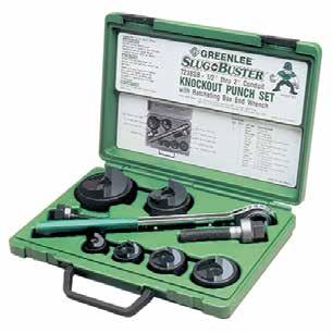 97 Slug-Buster Knockout Kit with Ratchet Wrench GRN7238SB 1 Hex Ratchet Wrench allows use with both 3/8 (9.5 mm) and 3/4 (19.1 mm) draw studs.