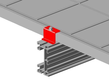 Step 5: Installing PV Modules to Power Rails with Module Clamps PV Modules are secured to the Power Rail using Mid and End Clamps (Standard or RAD), along with the appropriate attaching