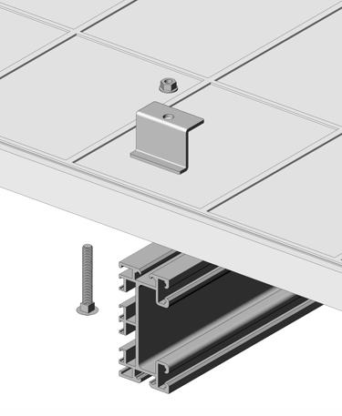 Use a square to square-up the Module to the Power Rails. B. Insert one 5/16 x 2, 2-1/4, 2-1/2 or 2-3/4 carriage bolt into the top slot of the Power Rail.