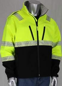 PROTECTIVE CLOTHING - HI-VIS JACKETS & COATS REMOVABLE FLEECE LINER TYPE R CLASS RIP STOP PREMIUM PLUS BLACK BOTTOM BOMBER JACKET Rip Stop polyester 00 D.