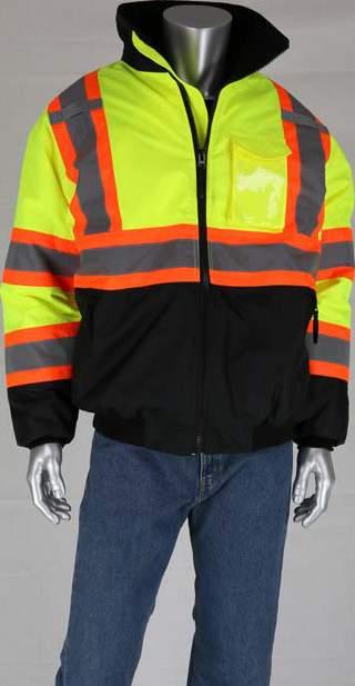 PROTECTIVE CLOTHING - HI-VIS JACKETS & COATS NEW TYPE R CLASS BLACK BOTTOM COAT Durable waterproof