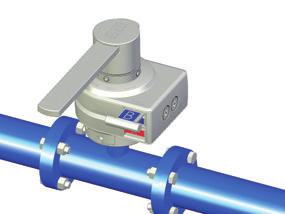 The authorised person closes the valve. During operation, keys A (red) and B (blue) are both trapped. As soon as the valve lever is in its final position, key A (red) is released. The valve is closed.