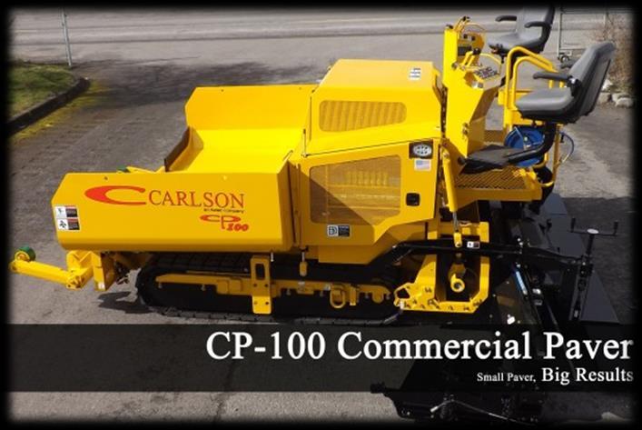 Asphalt Paving Equipment CARLSON CP-100 Commercial Paver Small Paver, Big Results 4-17 Electric EZ Screed