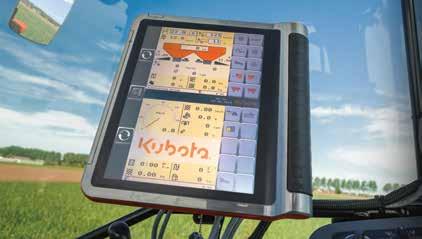 Spreading chart and dial make it easy to determine the desired quantity of fertiliser for every spreading width and forward speed.