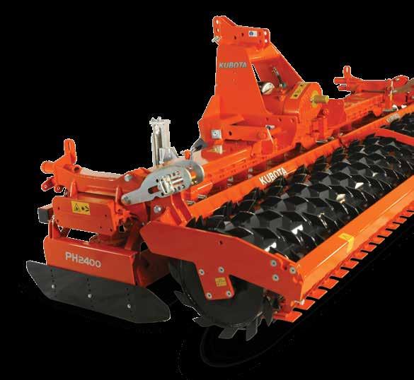 HEAVY DUTY TECHNOLOGY FOR TOUGH CONDITIONS To meet the ever-increasing demands of modern farming, Kubota has a range of heavy-duty rigid and foldable power