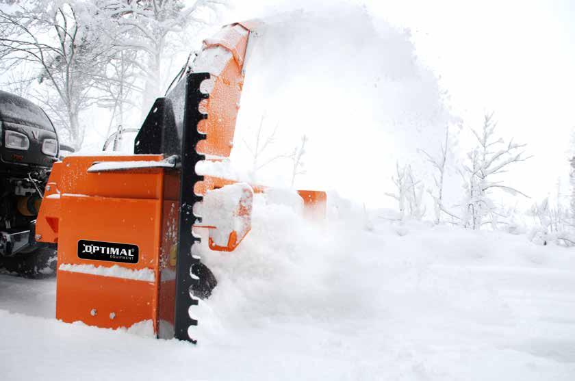 SWEDISH TOP QUALITY OPTIMAL snow blowers are manufactured in several models with different mounting options.