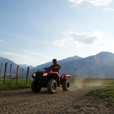 adult ATVs, always wear appropriate riding gear, and avoid riding on surfaces that may affect the