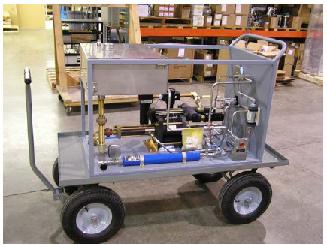 Auscillater Portable Valve Flushing Cart Designed by one of the world s largest pipeline operators for the safe injection of flushing liquids into pressurized valves and vessels.