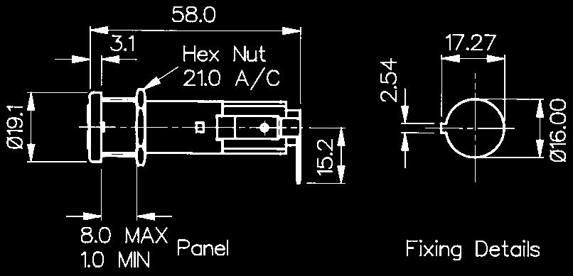 0 & 3.0mm 16A, 250V (20A, 250V UL) Specification FX0417 FX0418/Panel Fuse Size: 6.3 x 32mm 6.