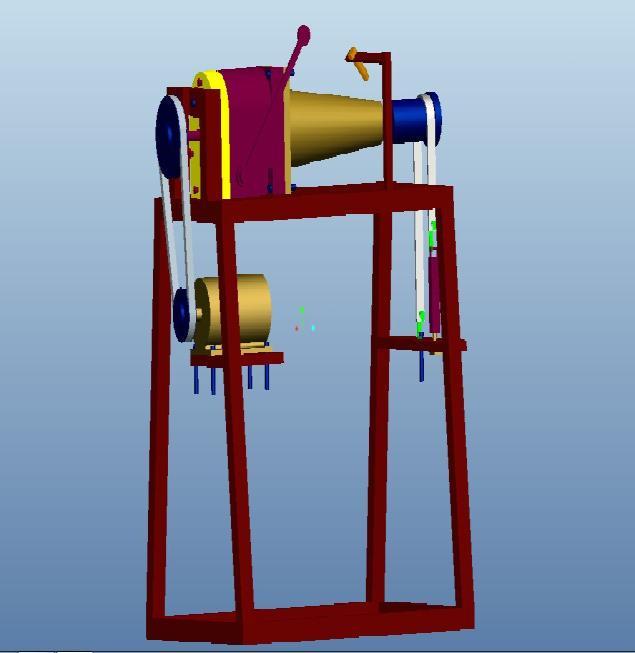 International Research Journal of Engineering and Technology (IRJET) e-issn: 395-5 Fig 1: Outline of the proposed Gearbox tester Fig : CAD Model Motor is used to run the gearbox and lever is used to
