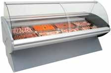 Flat deck, no trays, refrigerated under storage with doors, perspex slides on back, ventilated meat range CGM250 ******