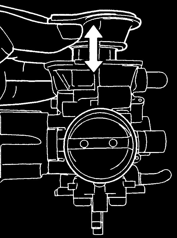 Insert the piston valve into the carburetor body, and check for free movement. If stick is found, replace the part with a new one.