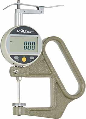 Digital Thickness Gauge JD 50/25 with lifting device Digital Thickness Gauge JD 100/25 with lifting device The use of a frame with large frame height together with a Digital Dial Indicator with 25 mm